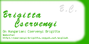 brigitta cservenyi business card